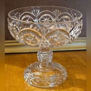 EAPG McKee Bros Brittanic Pedestal Footed High Standard Compote Fruit Bowl 1895